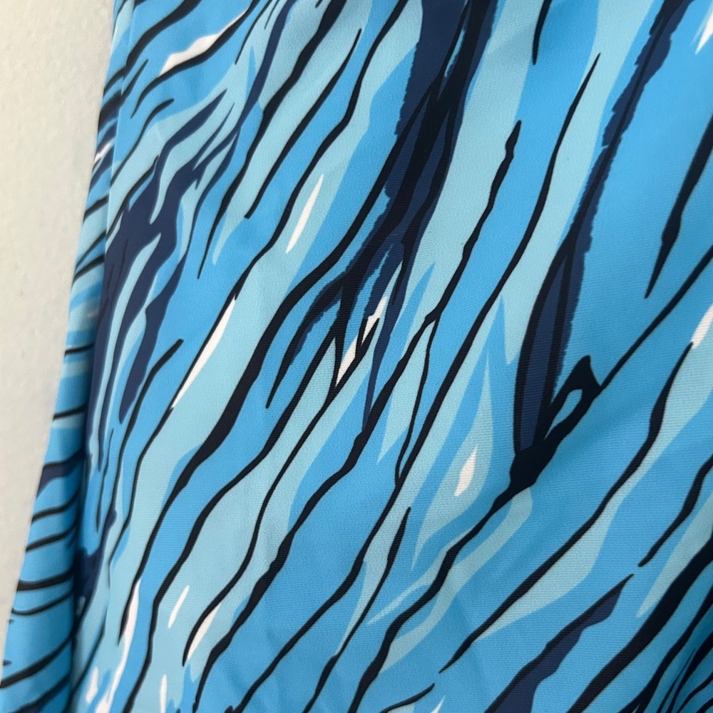 Women's Blue Wave Tankini Boy Shorts Padded Adjustable Two-Piece Swimsuit Large - Picture 2 of 10